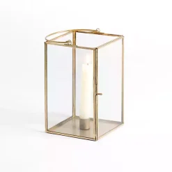 Hot Iron & Glass Taper Candle Lantern, 8 in. Lanterns