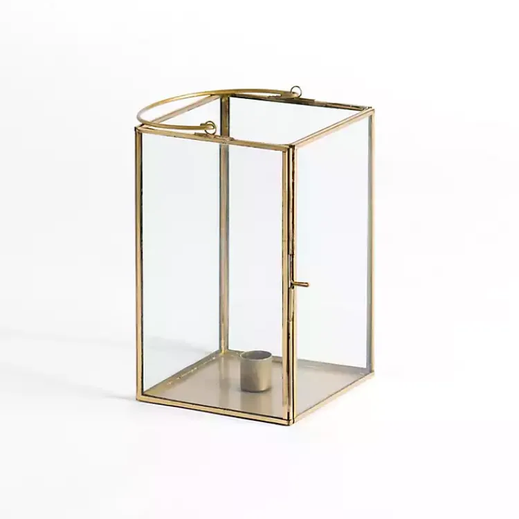 Hot Iron & Glass Taper Candle Lantern, 8 in. Lanterns