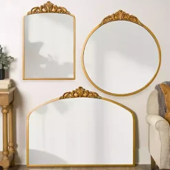 Kirklands Home Decorative Mirrors|Gold Lana Ornate Arch Wall Mirror