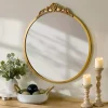 Kirklands Home Decorative Mirrors|Gold Lana Ornate Round Wall Mirror