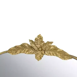 Kirklands Home Decorative Mirrors|Gold Leaves Arched Wall Mirror, 40x35 in.