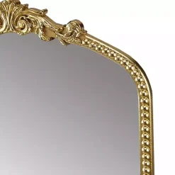 Kirklands Home Decorative Mirrors|Gold Lilbeth Baroque Beaded Wall Mirror