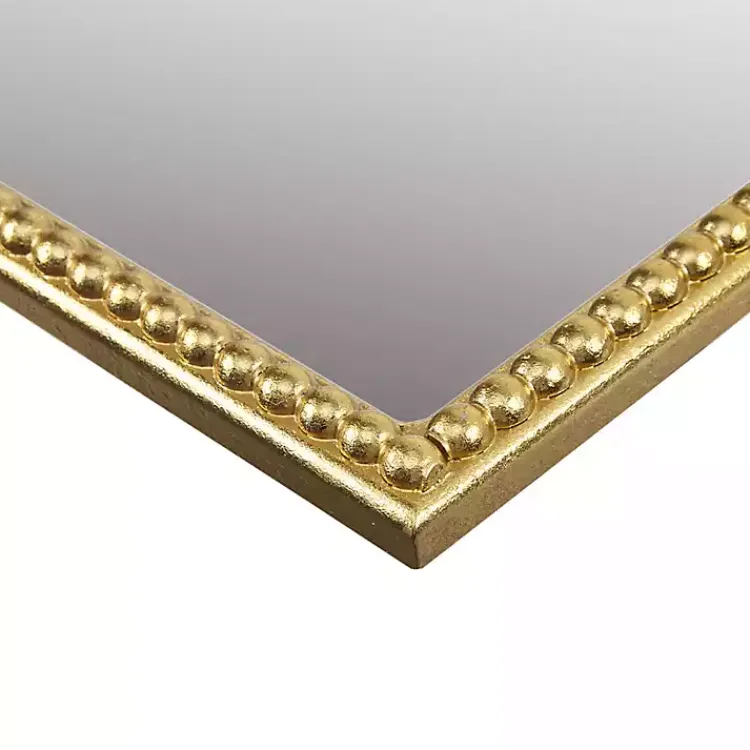 Kirklands Home Decorative Mirrors|Gold Lilbeth Baroque Beaded Wall Mirror