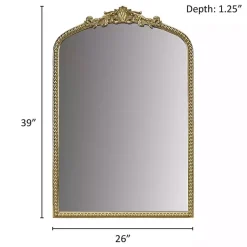 Kirklands Home Decorative Mirrors|Gold Lilbeth Baroque Beaded Wall Mirror