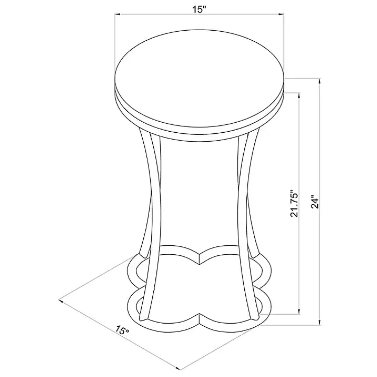 Kirklands Home Accent & End Tables|Gold Metal and Capiz Shell Top Accent Table