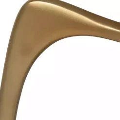 Kirklands Home Accent & End Tables|Gold Metal and Marble Modern Abstract Accent Table White