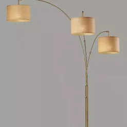 Kirklands Home Floor Lamps|Metal 3-Arm Arched Floor Lamp Gold