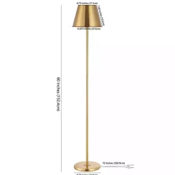 Kirklands Home Floor Lamps|Metal Asher Floor Lamp Gold