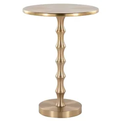 Kirklands Home Accent & End Tables|Metal Bamboo Accent Table Gold