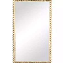 Kirklands Home Decorative Mirrors|Gold Metal Beaded Frame Wall Mirror