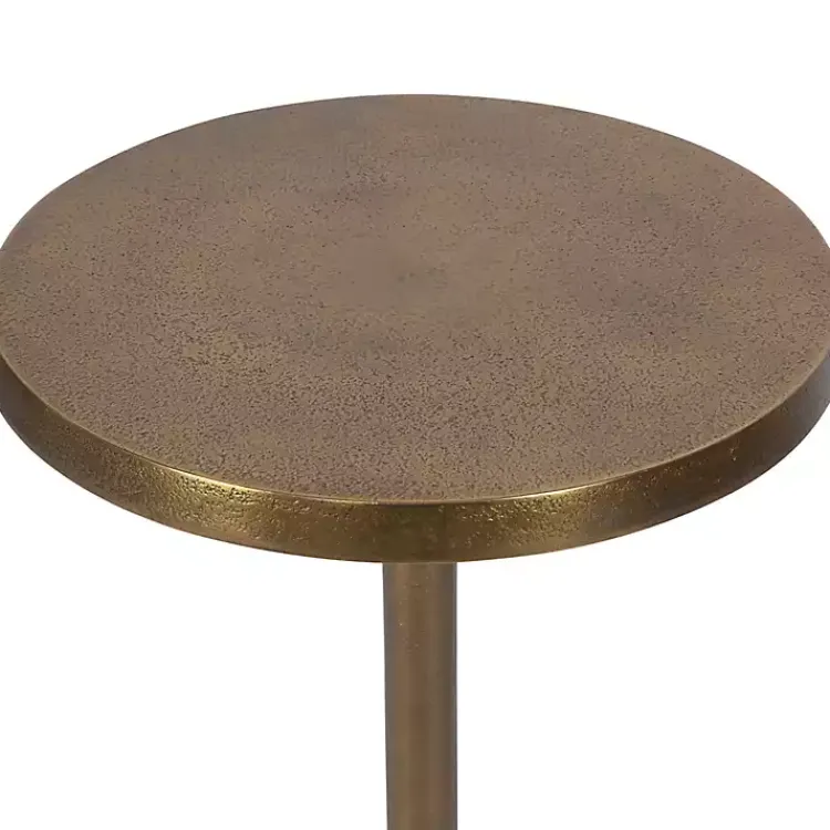 Kirklands Home Accent & End Tables|Metal Cylinder Base Cocktail Table Gold