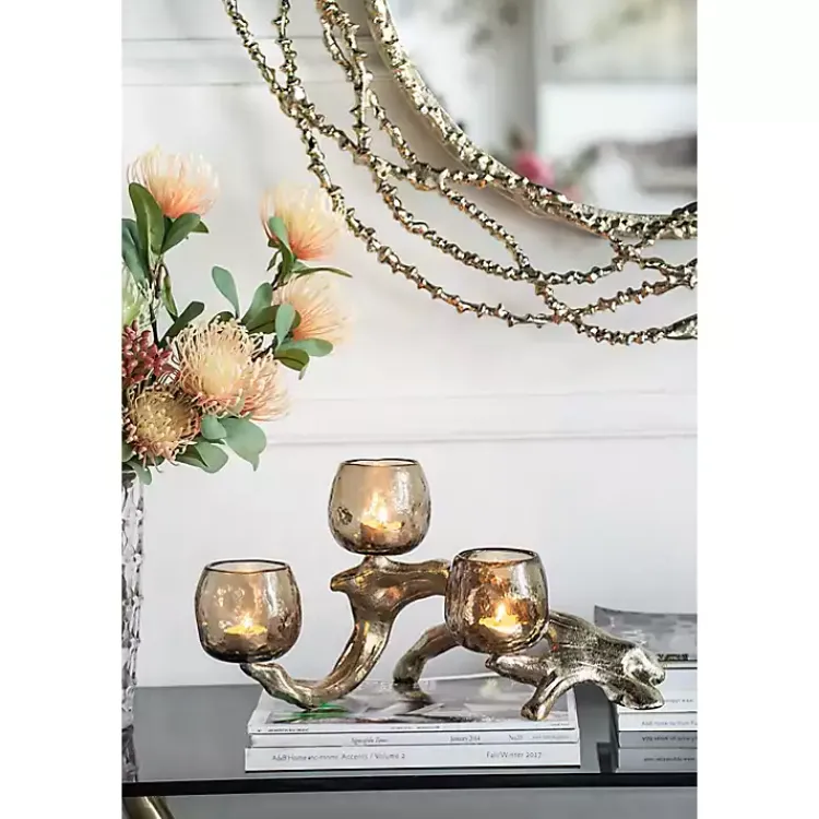 Hot Metal Driftwood Votive Candle Holder Candle Holders
