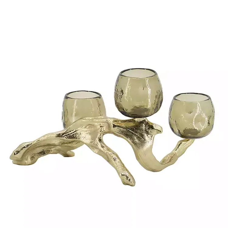 Hot Metal Driftwood Votive Candle Holder Candle Holders