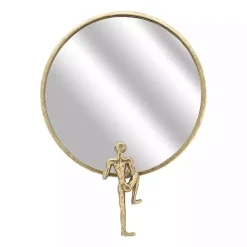 Kirklands Home Decorative Mirrors|Metal Figure Wall Mirror Gold
