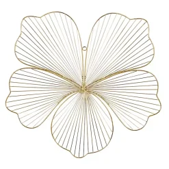 Kirklands Home Wall Plaques|Metal Frame Floral Wall Plaques, Set of 3 Gold