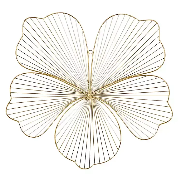 Kirklands Home Wall Plaques|Metal Frame Floral Wall Plaques, Set of 3 Gold