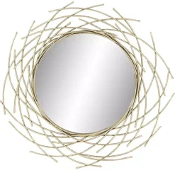 Kirklands Home Decorative Mirrors|Gold Metal Glam Layered Mirror