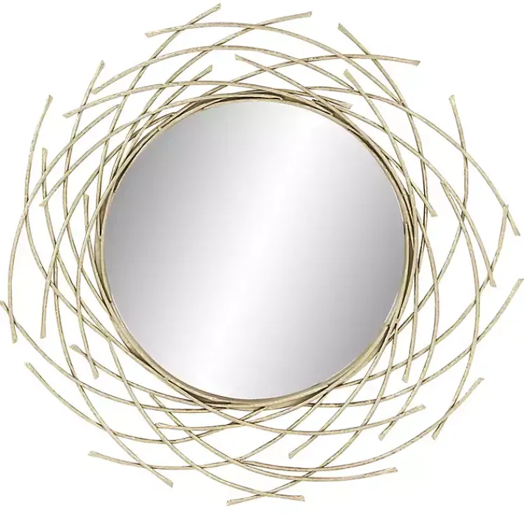 Kirklands Home Decorative Mirrors|Gold Metal Glam Layered Mirror