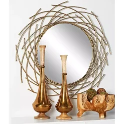 Kirklands Home Decorative Mirrors|Gold Metal Glam Layered Mirror