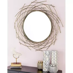 Kirklands Home Decorative Mirrors|Gold Metal Glam Layered Mirror