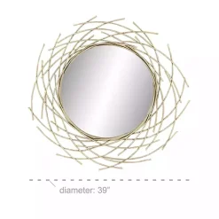 Kirklands Home Decorative Mirrors|Gold Metal Glam Layered Mirror