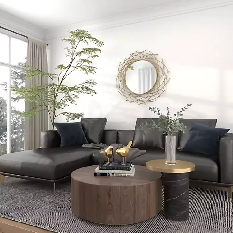 Kirklands Home Decorative Mirrors|Gold Metal Glam Layered Mirror