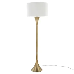 Kirklands Home Floor Lamps|Metal Hourglass Floor Lamp Gold