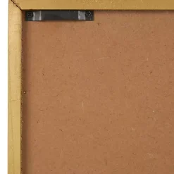 Kirklands Home Wall Plaques|Gold Metal Leaves Framed Wall Plaques, Set of 2