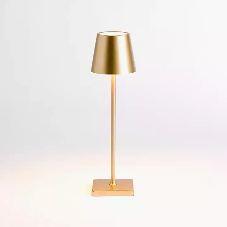 Kirklands Home Table Lamps|Metal LED Cordless Touch Lamp Gold
