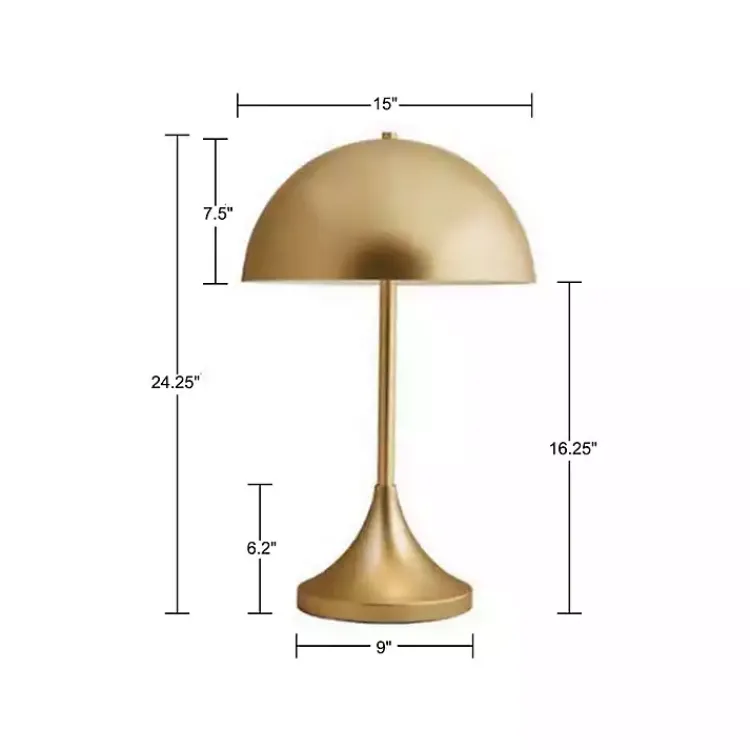 Kirklands Home Table Lamps|Metal 2-Light Dome Table Lamp Gold