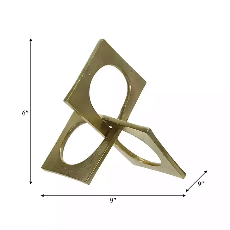 Sale Metal Linked Squares Sculpture Statues & Figurines