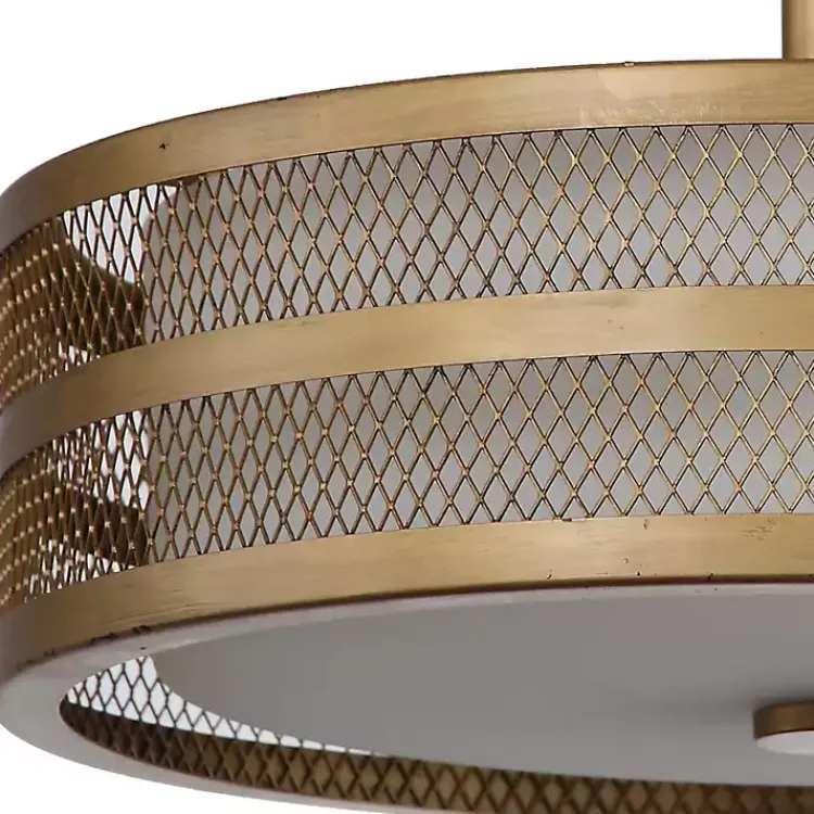 Kirklands Home Flush Mount Lighting|Metal Mesh Flush Mount Light Gold