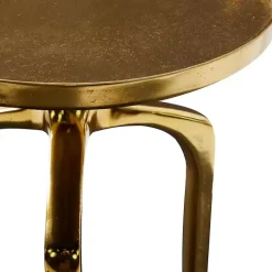 Kirklands Home Accent & End Tables|Metal Round Tripod Accent Table Gold