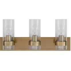 Kirklands Home Chandeliers & Pendant Lighting|Metal 3-Shade Vanity Light Gold