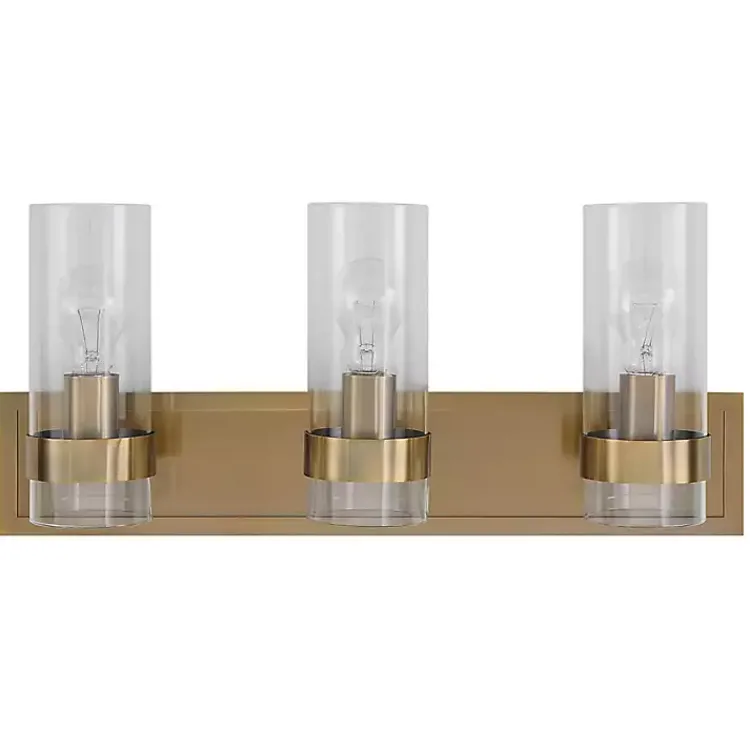 Kirklands Home Chandeliers & Pendant Lighting|Metal 3-Shade Vanity Light Gold