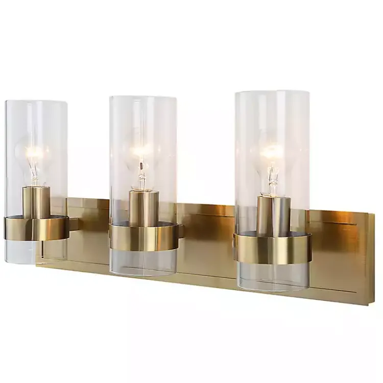 Kirklands Home Chandeliers & Pendant Lighting|Metal 3-Shade Vanity Light Gold