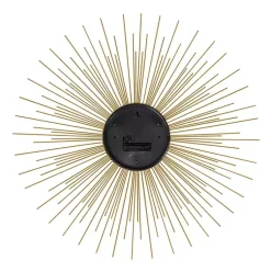 Kirklands Home Clocks|Gold Metal Sunburst Wall Clock