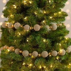 Metallic Glitter Ball Garland Christmas Tree Decorations