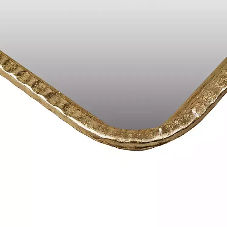 Kirklands Home Decorative Mirrors|Gold Mia Textured Arch Wall Mirror