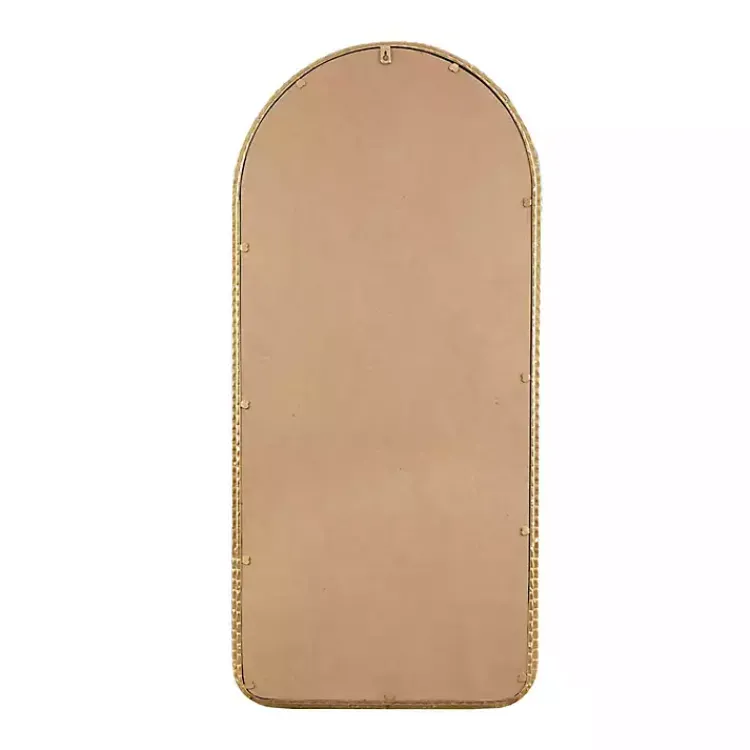 Kirklands Home Decorative Mirrors|Gold Mia Textured Arch Wall Mirror