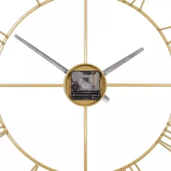 Kirklands Home Clocks|Minimal Square Open Face Clock Gold