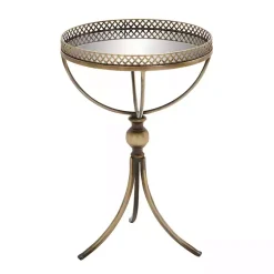 Kirklands Home Accent & End Tables|Mirror Top Metal Accent Table Gold
