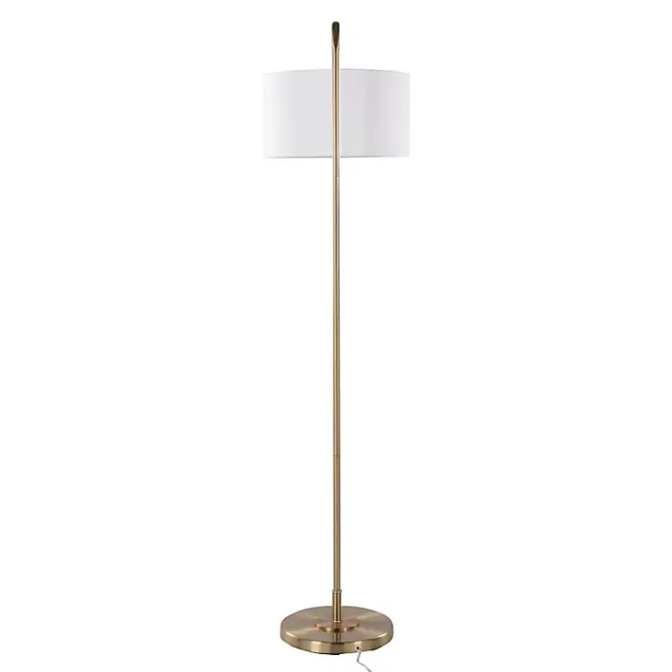 Kirklands Home Floor Lamps|Gold Modern Arch Floor Lamp White