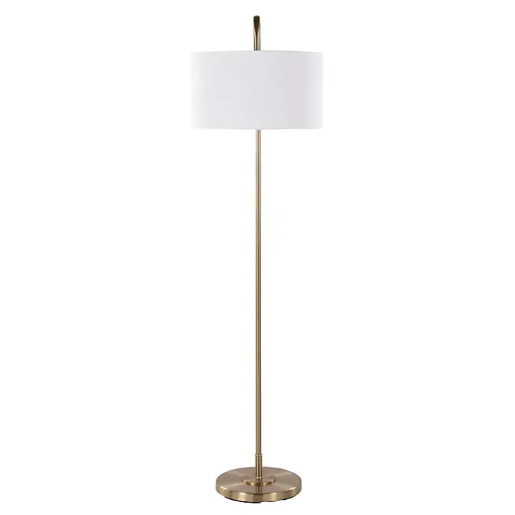 Kirklands Home Floor Lamps|Gold Modern Arch Floor Lamp White
