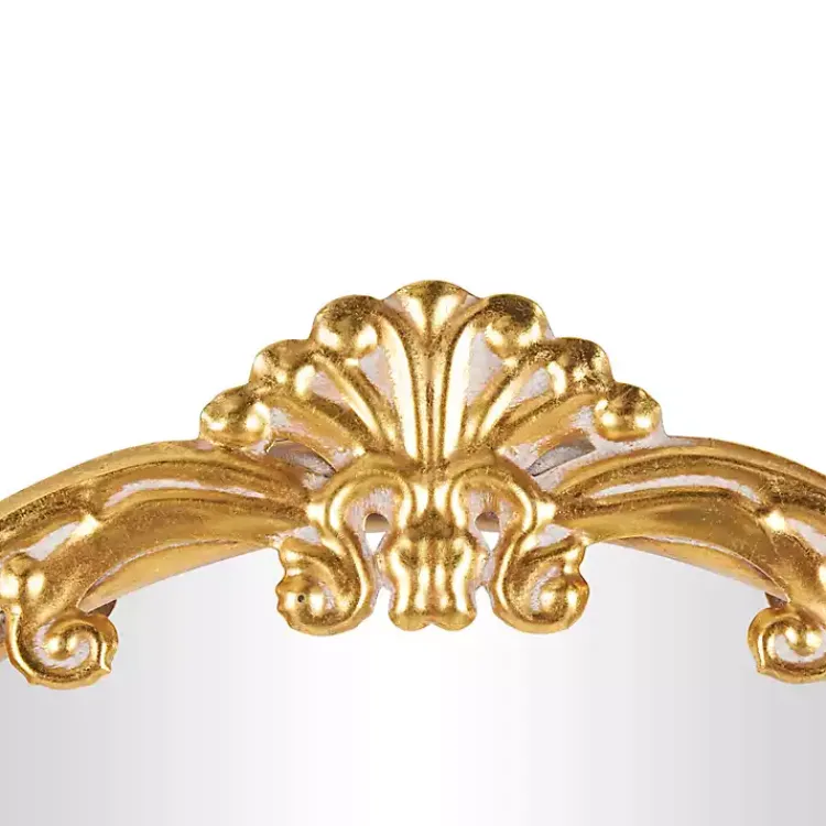 Kirklands Home Decorative Mirrors|Gold Oval Baroque Wall Mirror