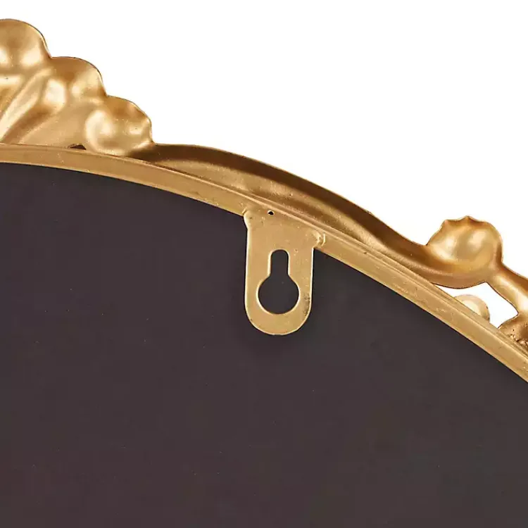 Kirklands Home Decorative Mirrors|Gold Oval Baroque Wall Mirror