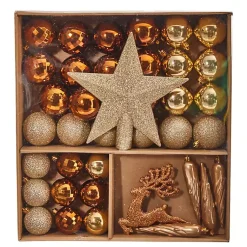 Hot 40-pc. Christmas Ornament & Star Topper Set Christmas Ornaments