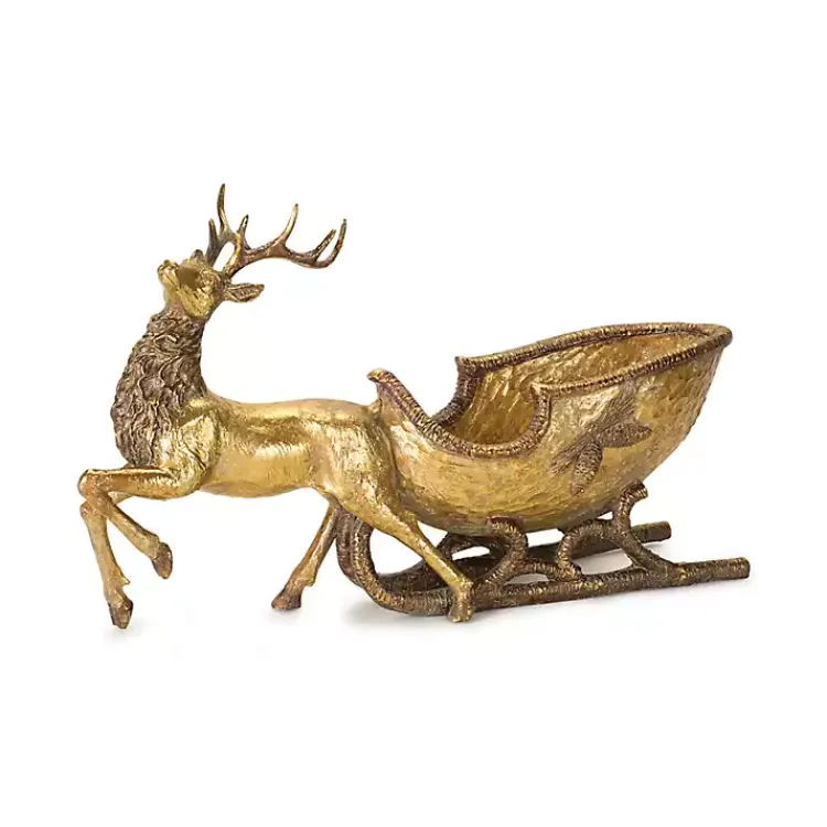 Best Reindeer with Sleigh Figurine Christmas Decorations