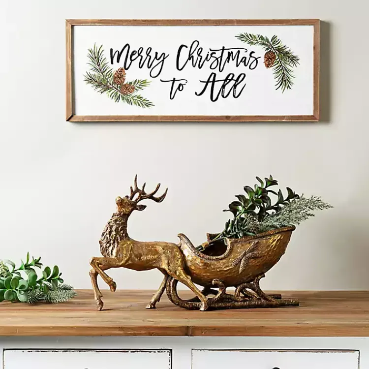 Best Reindeer with Sleigh Figurine Christmas Decorations