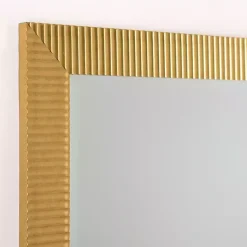 Kirklands Home Full Length & Floor Mirrors|Gold Ribbed Devin Profile Leaner Mirror